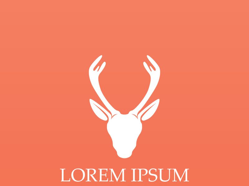 Deer Logo Template vector icon illustration design