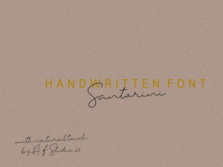 Santorini - Handwritten Font with natural touch