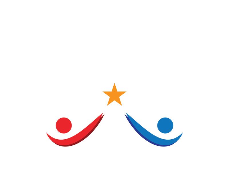 People star logo design to achieve a success or dream.