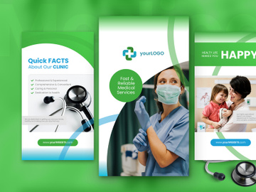 Green color theme Medical Social Media Story Template preview picture