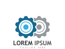 Gear logo with a creative idea.