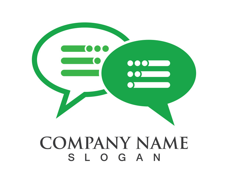 Speech bubble icon logo template vector illustration