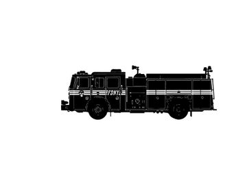 Silhouette of a fire truck vehicle emergency response preview picture