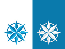 Compass logo template vector icon illustration design