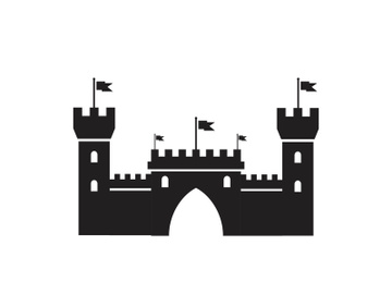 Castle vector illustration icon preview picture