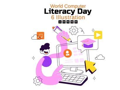 6 World Computer Literacy Day Illustration