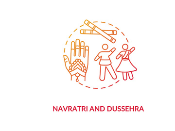 Navratri and dussehra concept icon preview picture