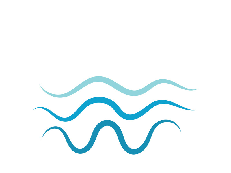 Water wave icon vector illustration design logo