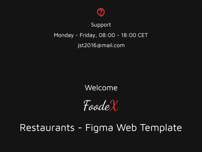 FoodeX - Figma Web Template for Restaurants