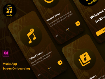 Music App Screen On-boarding Concept preview picture
