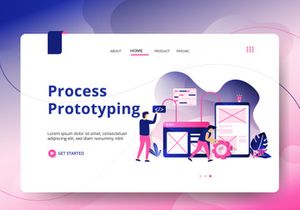 Landing Page Creative Process sets Illustration