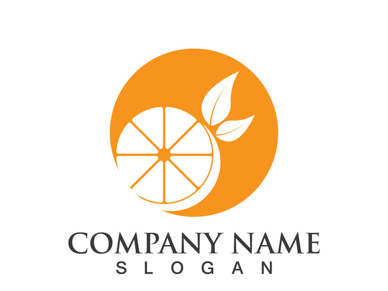 Orange logo design Vector icon illustration design