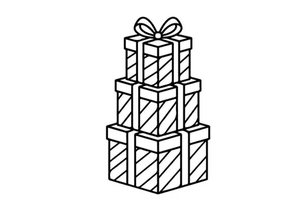 Stacked holiday gift boxes with plaid ribbon bow for festive Christmas celebration decor
