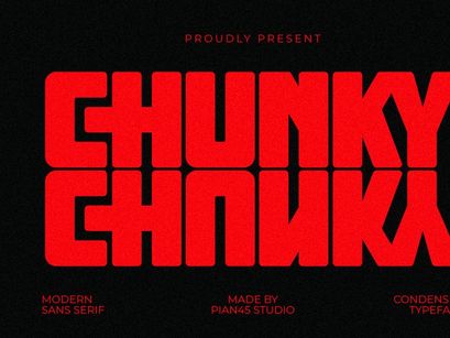 Chunky - Condensed Sans Serif Font