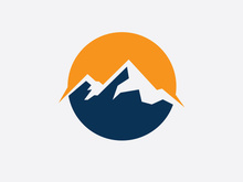 Mountain logo symbol, mountain vector sign