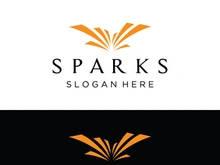 Colorful fireworks splash abstract logo design