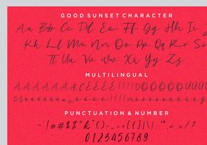 Good Sunset - Handwritten Script Font