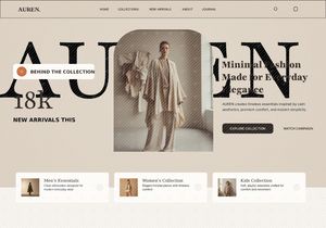 Minimal Luxury Fashion E-Commerce Website Design