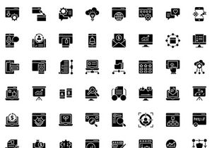 90+ Set of SEO and Web Icons