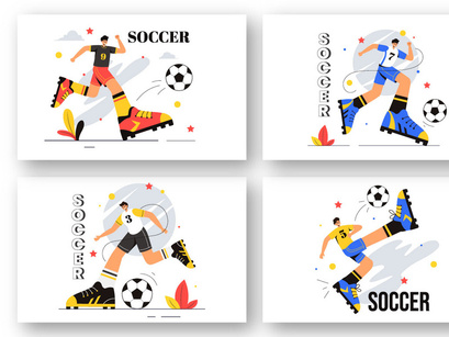 9 Soccer Sports Illustration