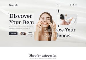 Nourish - skincare store website