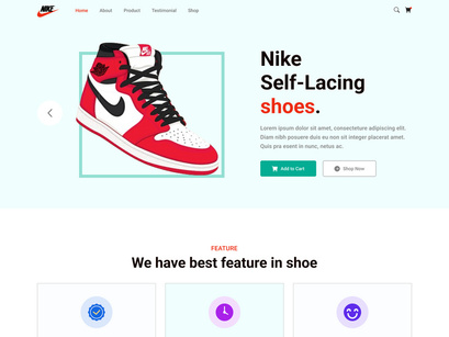 Nike - Shoes store website landing page 2