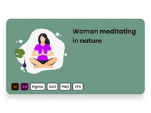 Woman meditating in nature.