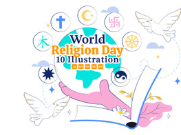 10 World Religion Day Illustration preview picture