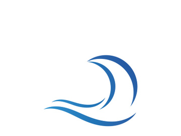 Ocean water wave wave logo design. preview picture