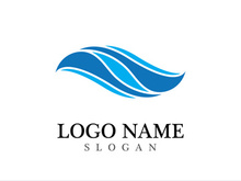 Wave beach vector illustration design logo