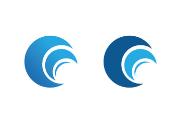 Water Wave Logo illustration design vector template preview picture