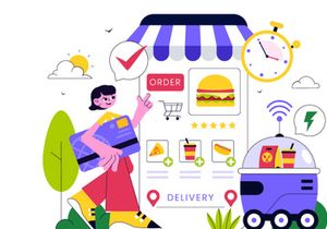10 Robotic Food Delivery Service Illustration
