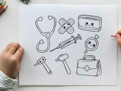 Medical healthcare icons set flat design vector illustration