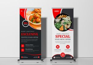Food Menu Roll Up Banner Template Ver-2