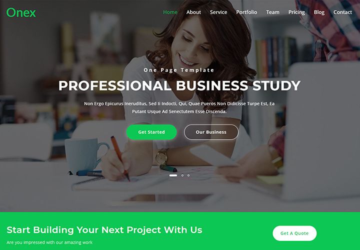 Onex Consulting & Business Landing Page Template