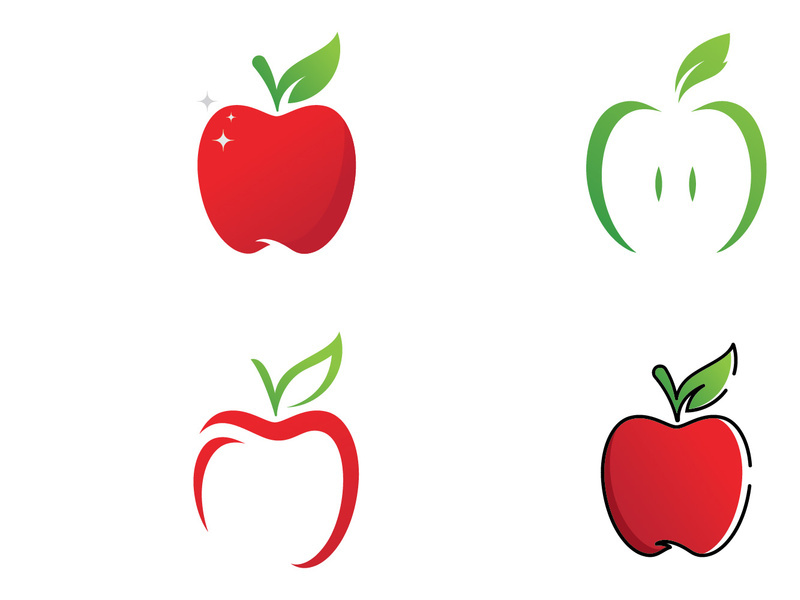 apple logo template design vector