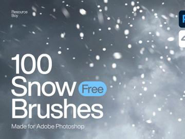 100 Free Snow Photoshop Brushes preview picture
