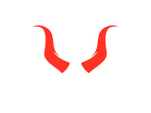 Devil horn red logo icon