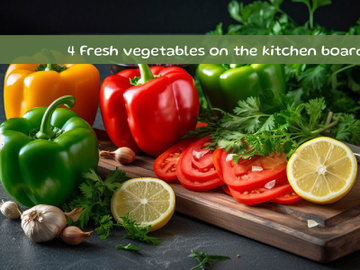 Fresh vegetables on the kitchen board preview picture