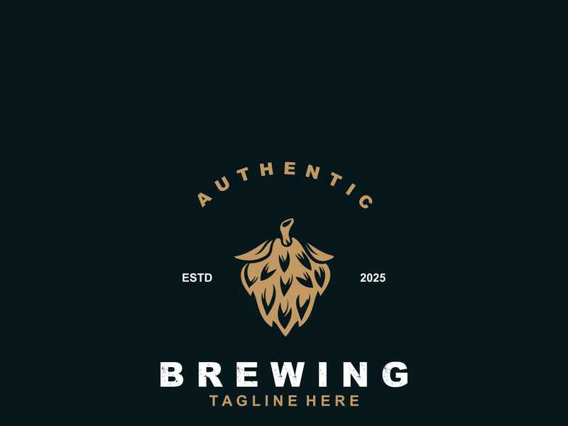 Brewery logo craft beer template design emblems beer cafe, bar, brewing company illustration