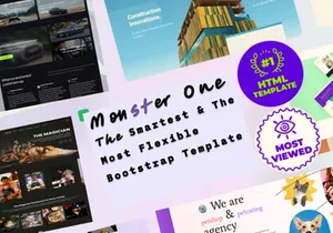 Multipurpose monsterOne v 1.0- #1 HTML Bootstrap Website Template