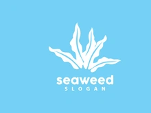 Seaweed Logo, Underwater Plant Vector