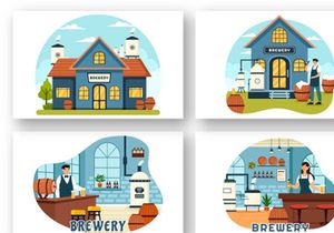 9 Beer Brewery Illustration