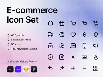 40+ Ecommerce Icon Pack preview picture