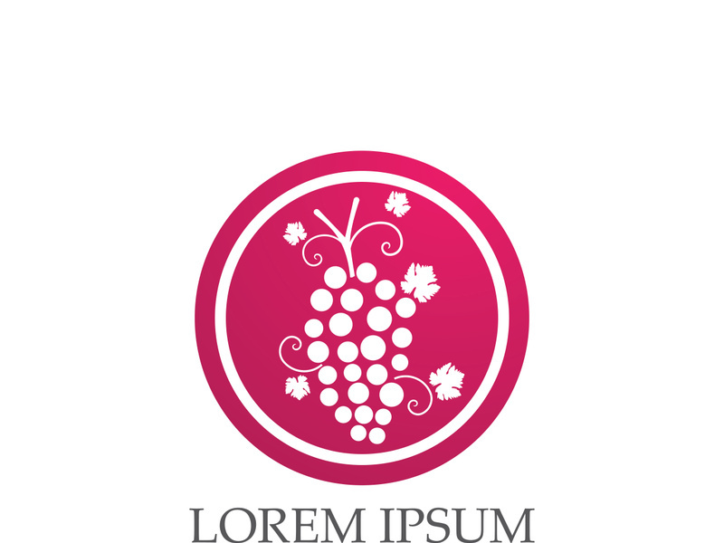 Grapes logo template vector icon illustration design