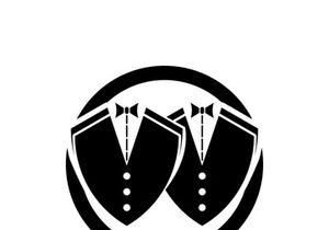 Classic tie icon and suit fashion man logo design