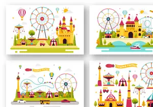 9 Amusement Park Illustration