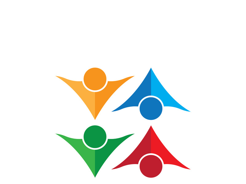 Community logo business template and icon people vector