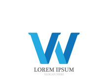 W Letter Logo Template vector illustration design