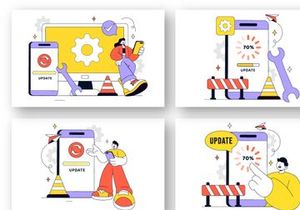10 App Update Vector Illustration
